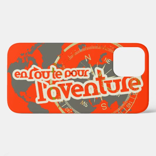 en route pour l'aventure oranje iphone case (Achterkant (horizontaal))
