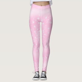 en roze sterren leggings