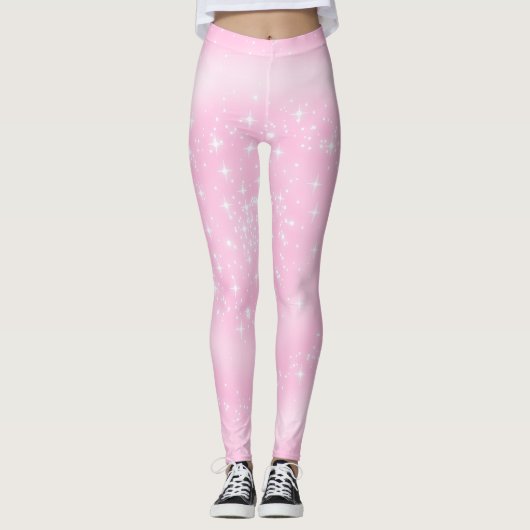  en roze sterren leggings (Voorkant)