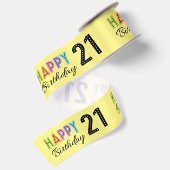 En Satin 21e anniversaire de typographie Ruban (Dos)