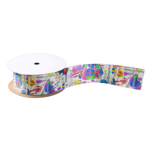 En Satin 23 mars Anniversaire Ruban