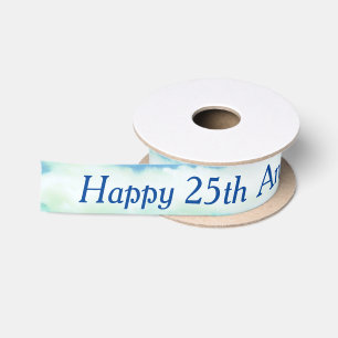 En Satin 25ème ruban heureux d'anniversaire par le