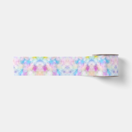En Satin Abstrait pastel ruban multicolore (Devant)