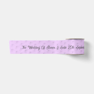 En Satin ~Anémone sur ruban de mariage lilas clair