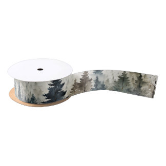 En Satin Arbres mystiques Ruban satiné