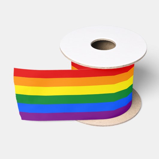 En Satin Arc-en-ciel - Drapeau & Fierté - ruban de défilé / (Bobine)