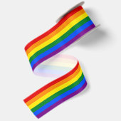 En Satin Arc-en-ciel - Drapeau & Fierté - ruban de défilé / (Dos)