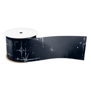 En Satin Bleu étoile de minuit Twinké 3 pouces ruban