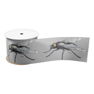 En Satin bobine de ruban gris Fly Buddy