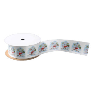 En Satin bobine de ruban père Noël non préparée