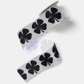 En Satin Boule de ruban gris de Clover noir (Dos)