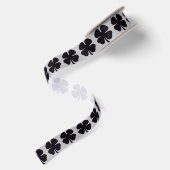 En Satin Boule de ruban gris de Clover noir (Dos)