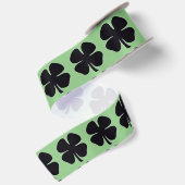 En Satin Boule de ruban vert Clover noir (Dos)
