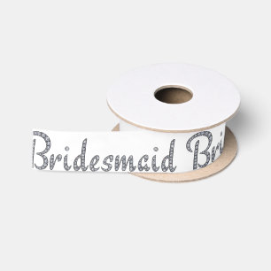 En Satin Bridesmaid bling ruban
