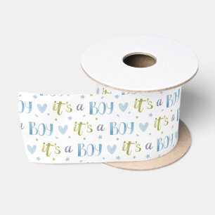 En Satin C'est un garçon Ruban nouveau bébé