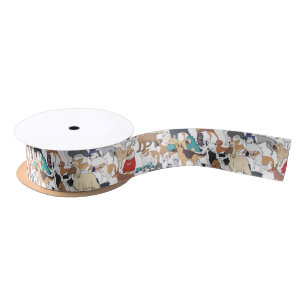 En Satin Chiens du ruban satiné mondial