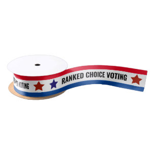 En Satin Classé Choix Vote Politique RCV Ruban