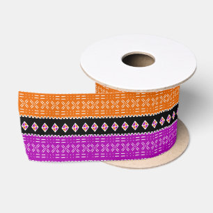 En Satin Conception de tissu de boue moderne coloré ruban s