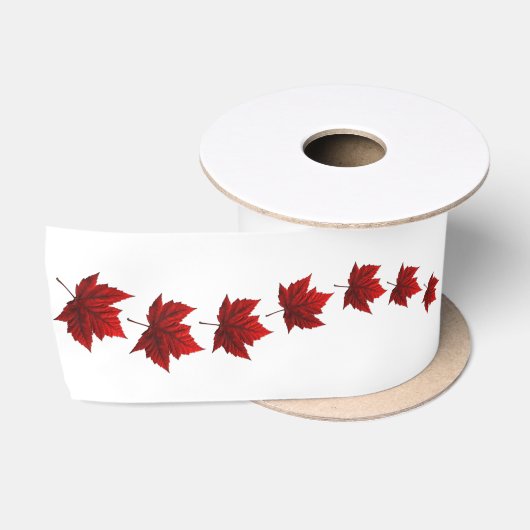 En Satin Document canadien sur le ruban Customisé Canada Ru (Bobine)