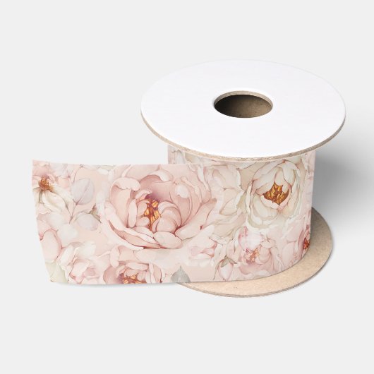 En Satin Élégant Ruban Peony (Bobine)
