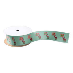 En Satin Elfe avec Polka Dot Cadeau bobine de ruban