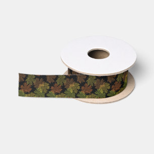 En Satin Feuilles de ruban satiné-automne