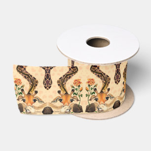 En Satin Giraffe avec ruban Rose - Messieurs