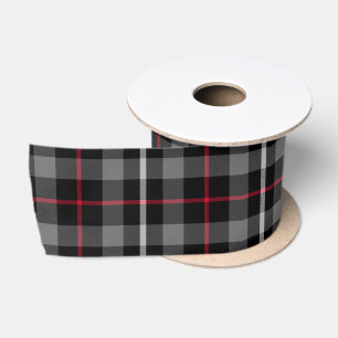 En Satin Gris Plaid Pour Le Ruban De Noël