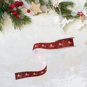 En Satin Joli Ruban de Noël Licorne Cramoisi Cadeau Fille R