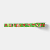 En Satin Joyeuses fêtes / Ruban de Noël - Vert (Devant)