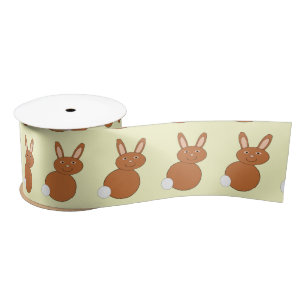 En Satin Joyeux Ruban Bunny de Pâques