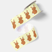 En Satin Joyeux Ruban Bunny de Pâques (Dos)