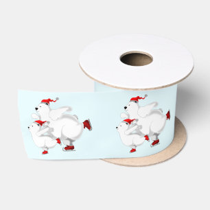 En Satin Joyeux ruban d'ours de Noël