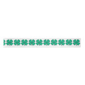 En Satin Lucky 4 Leaf Irish Clover bobine ruban (Devant)