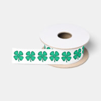 Lucky 4 Leaf Irish Clover bobine ruban