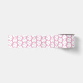 En Satin Motif de baseball Ruban rose (Devant)