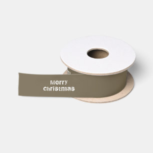 En Satin Noël Gris et blanc Ruban moderne