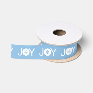 En Satin Noël Joie Bleu Ruban