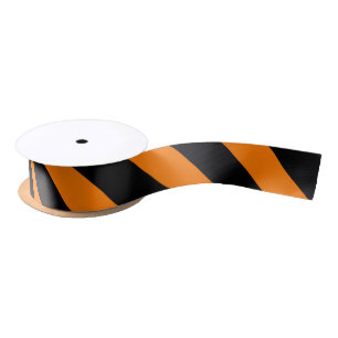 En Satin Noir et orange rayures soie ruban d'Halloween