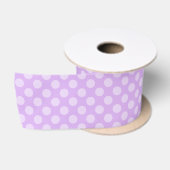 En Satin Pâle Ruban Satiné à Points Lavande (Bobine)