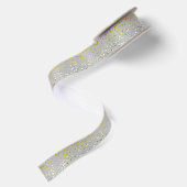 En Satin Petite étoile d'or Ruban rapide argent (Dos)