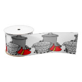En Satin Pot de cuisine et ruban de Strainer (Bobine)