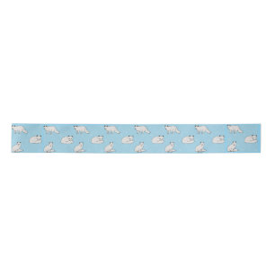 En Satin Renard arctique Ruban