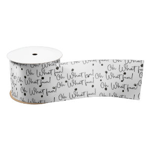 En Satin Ruban (1,83 m x 7,6 cm) - Motif de Noël