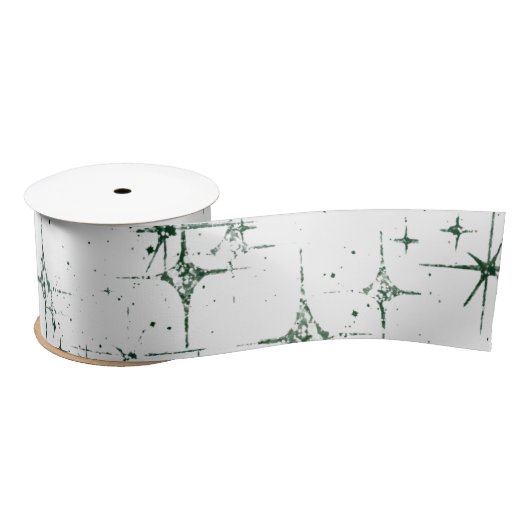 En Satin Ruban 3 pouces Green Star Twinkle (Bobine)