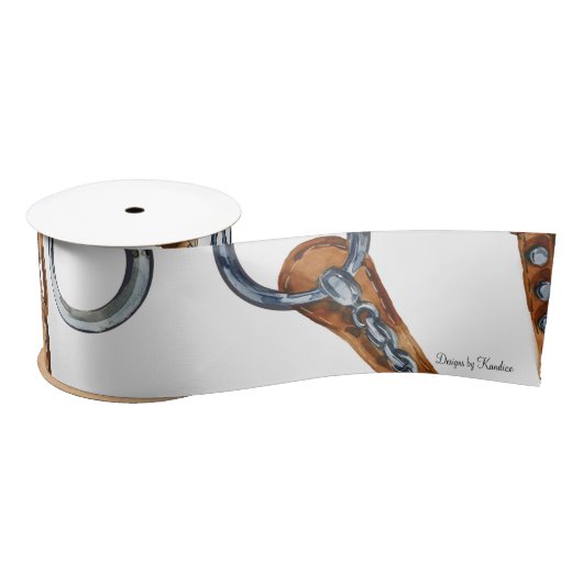 En Satin Ruban à thème de cheval (Bobine)