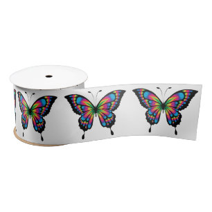 En Satin ruban arc-en-ciel
