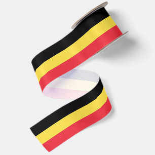 En Satin ruban aux couleurs du drapeau belge, Tricolore, Be