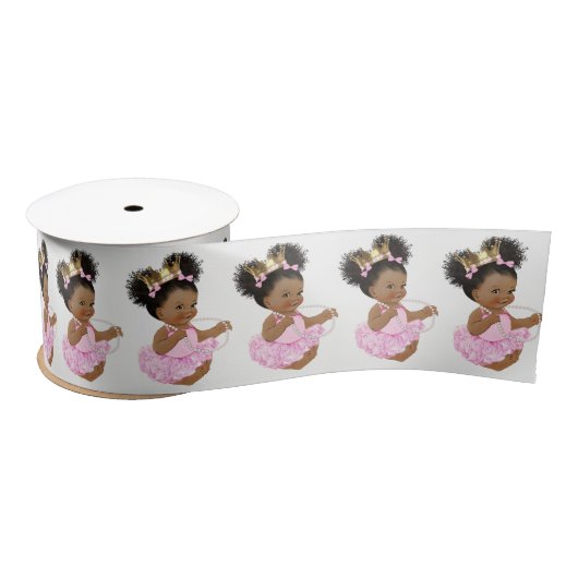En Satin Ruban Baby shower afro-américain (Bobine)