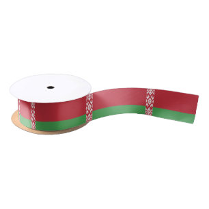 En Satin Ruban biélorusse de drapeau
